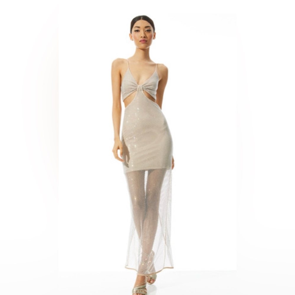 Alice and Olivia - Havana Embellished Cut Out Dress